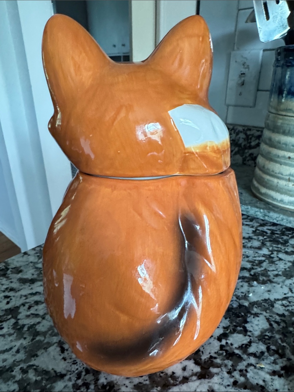 Ceramic Orange Fox Figurine Home Art Accent - Picture 4 of 9